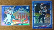 2020 21 Donruss Optic Damian Lillard Express Lane Insert Holo #8 + Blue Velocity