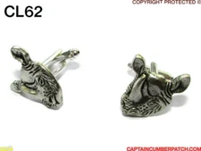 steampunk jewellery cufflinks silver rhino Judoon Doctor Who #CL62