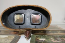 Stereo Viewer Stereoscope plus 15 Card lot, Vintage, Antique, wooden, U U Sun