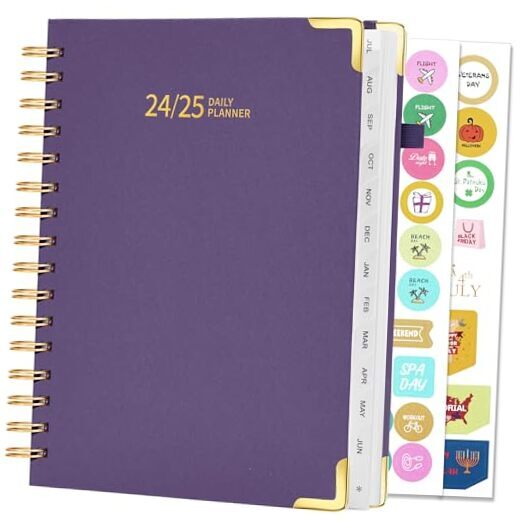 Daily Planner 2024-2025, Weekly and Monthly Planner, from 8.5