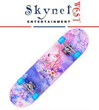 31'' 80cm Unicorn Sealed Beginner to Pro Skateboard Complete Set Light up Wheels