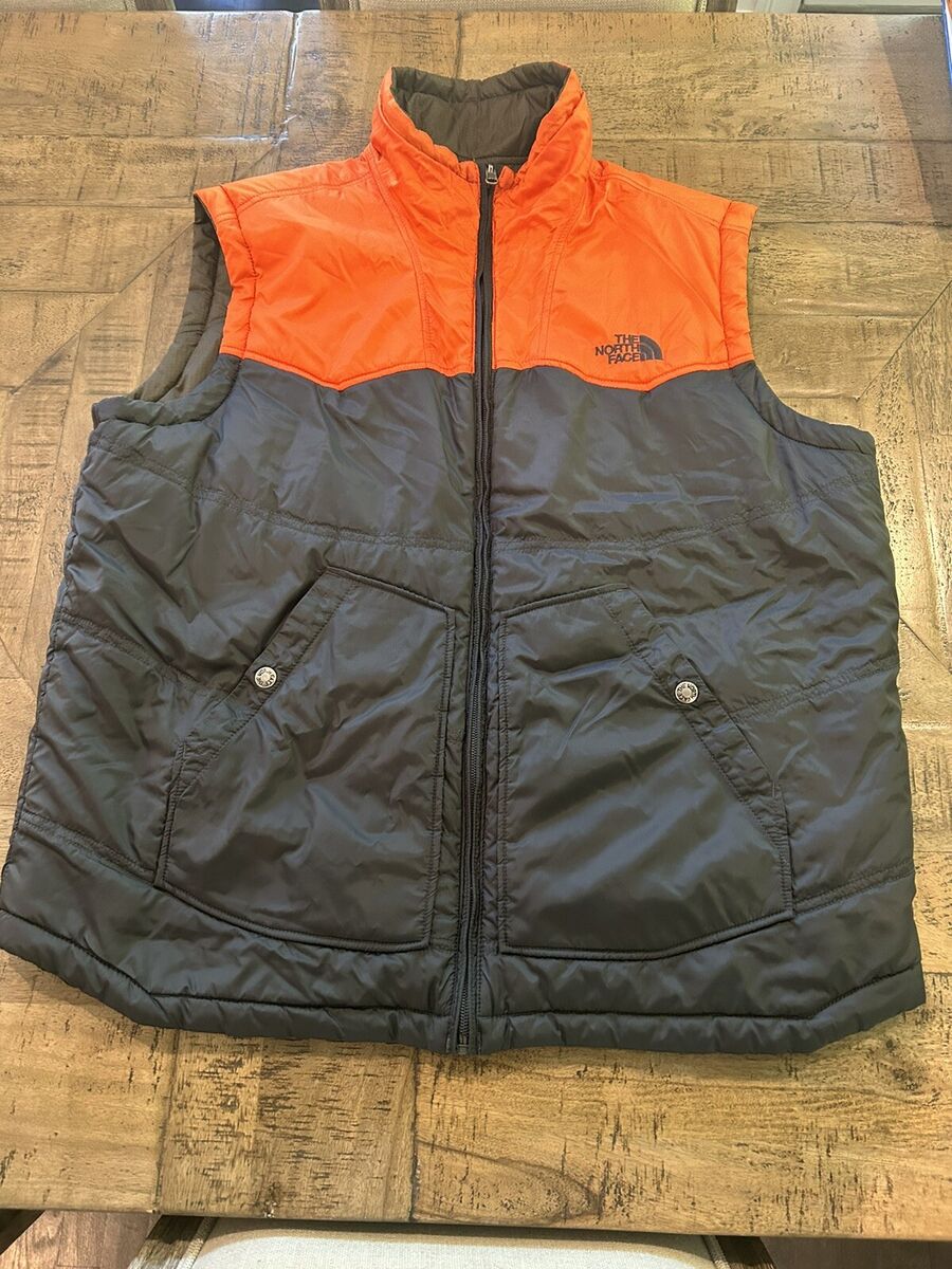 North Face Cryptic Reversible Puffer Vest Mens Sz Large Gray North Face Cryptic Reversible Puffer Vest Mens Sz Large Gray