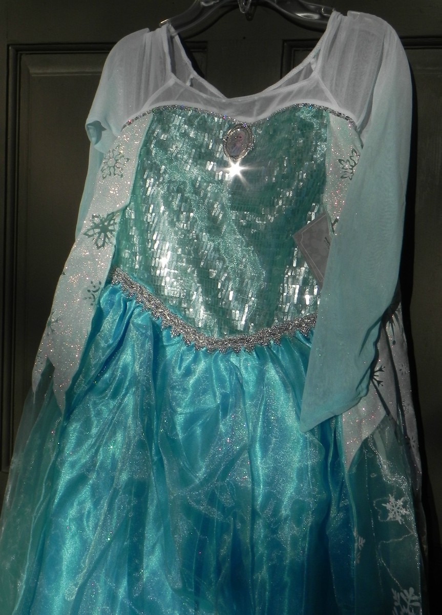 Disney Store Frozen Princess Elsa Costume Dress Size 9/10 | eBay