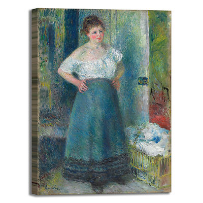 Renoir the Laundress Design Frame Print Canvas Painted Frame Home Furniture