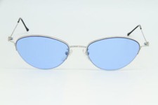 COURREGES PARIS AC500 Metal Oval Women Sunglasses Blue PC Lens Italy 20-4