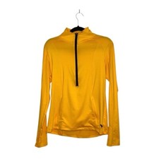 PINK Victoria s Secret Mustard Yellow Fitted Athletic Quarter Zip Medium Women s