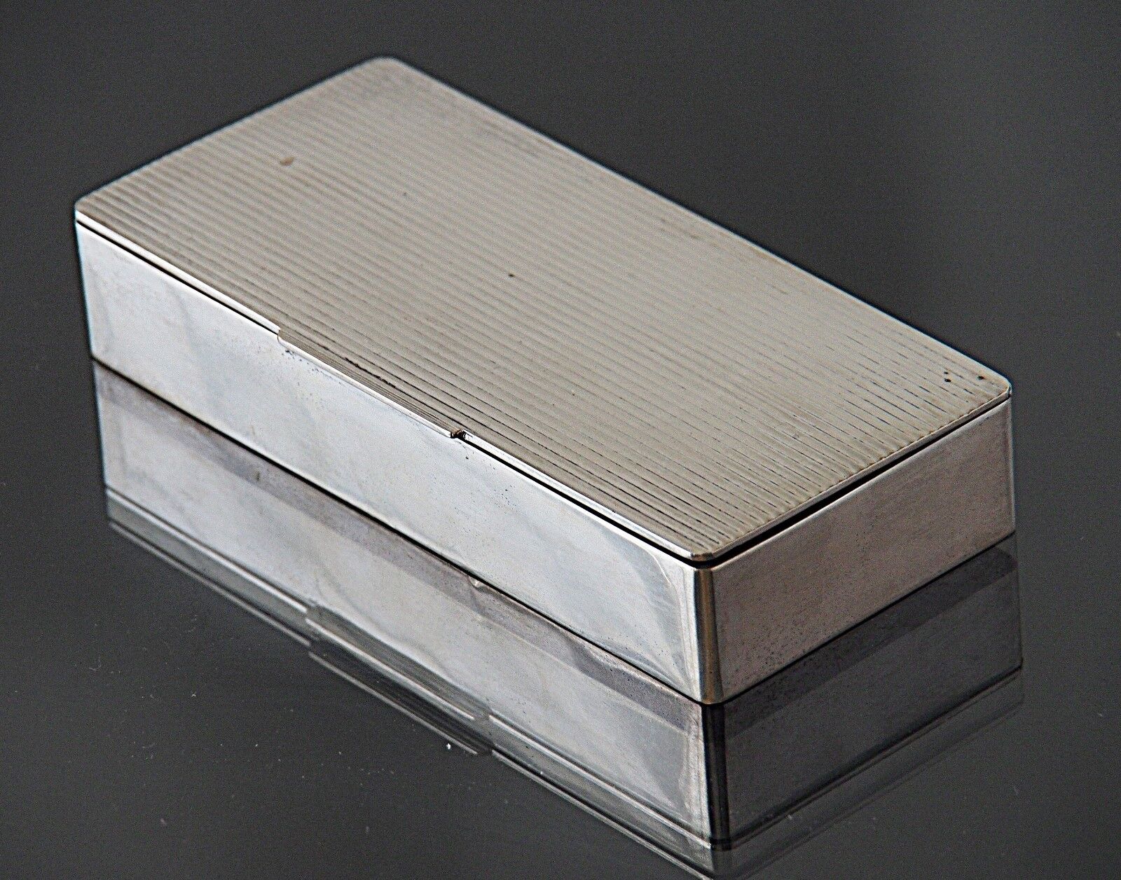 Sterling Product Columbus Mall Silver 800 Vintage Cigarette Lined Wood Cigar Box Case