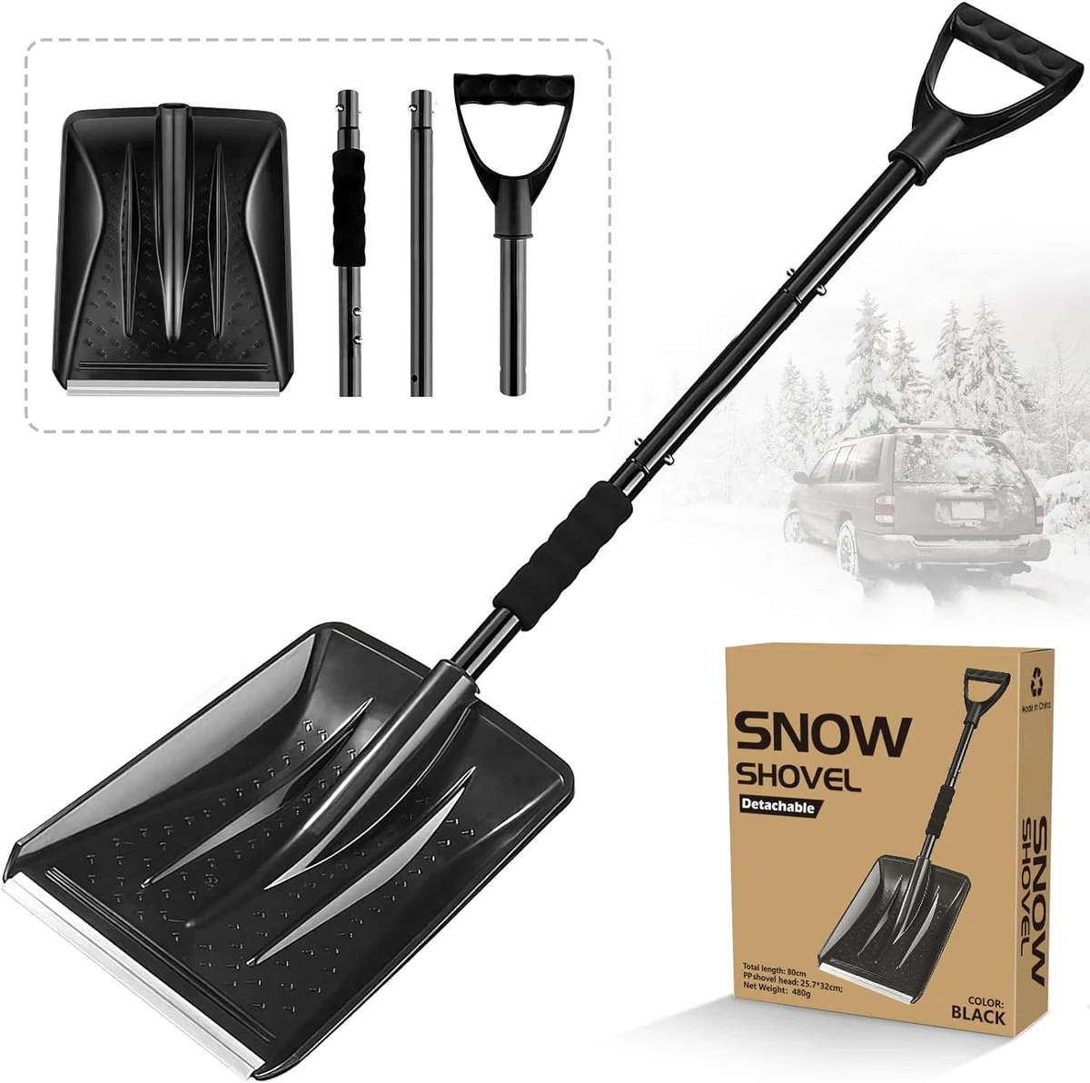 Snow Shovel for Car Driveway 2024 New Upgrade Snow Shovels for Snow Removal Li