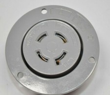 NEW Pass & Seymour Gray L1420-FO Turnlok Flanged Outlet 20A 4W NM L14-20R