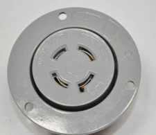 NEW Pass & Seymour Gray L1420-FO Turnlok Flanged Outlet 20A 4W NM L14-20R