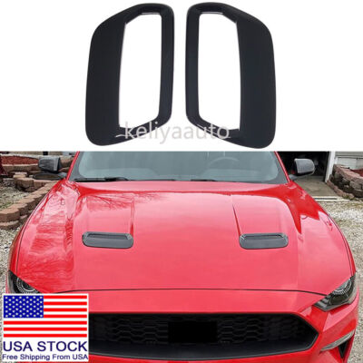 #ad #ad For 2018 2023 Ford Mustang Accessories Exterior Hood Vent Air Outlet Cover Trim $29.99