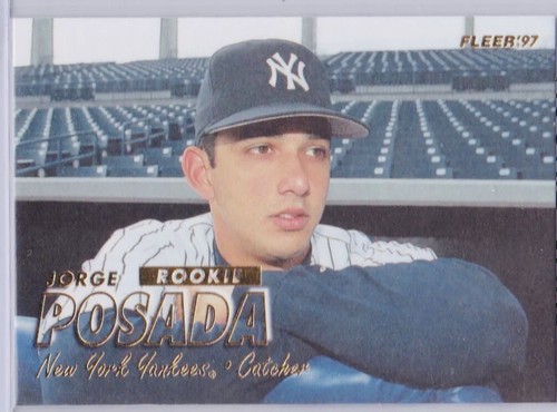 JORGE POSADA ROOKIE CARD Fleer RC Baseball New York Yankees Catcher MLB 