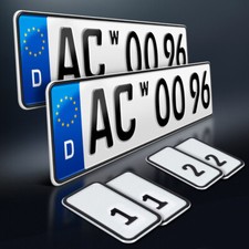 2 Kfz Wechsel-Kennzeichen | Nummernschild | Autokennzeichen | DHL-Versand