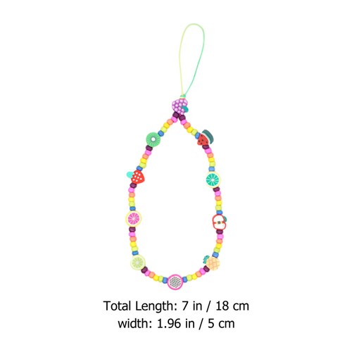 2Pcs Hanging Lanyard Glass Beads Hanging Rope Beaded Phone String - 第 8/12 張圖片