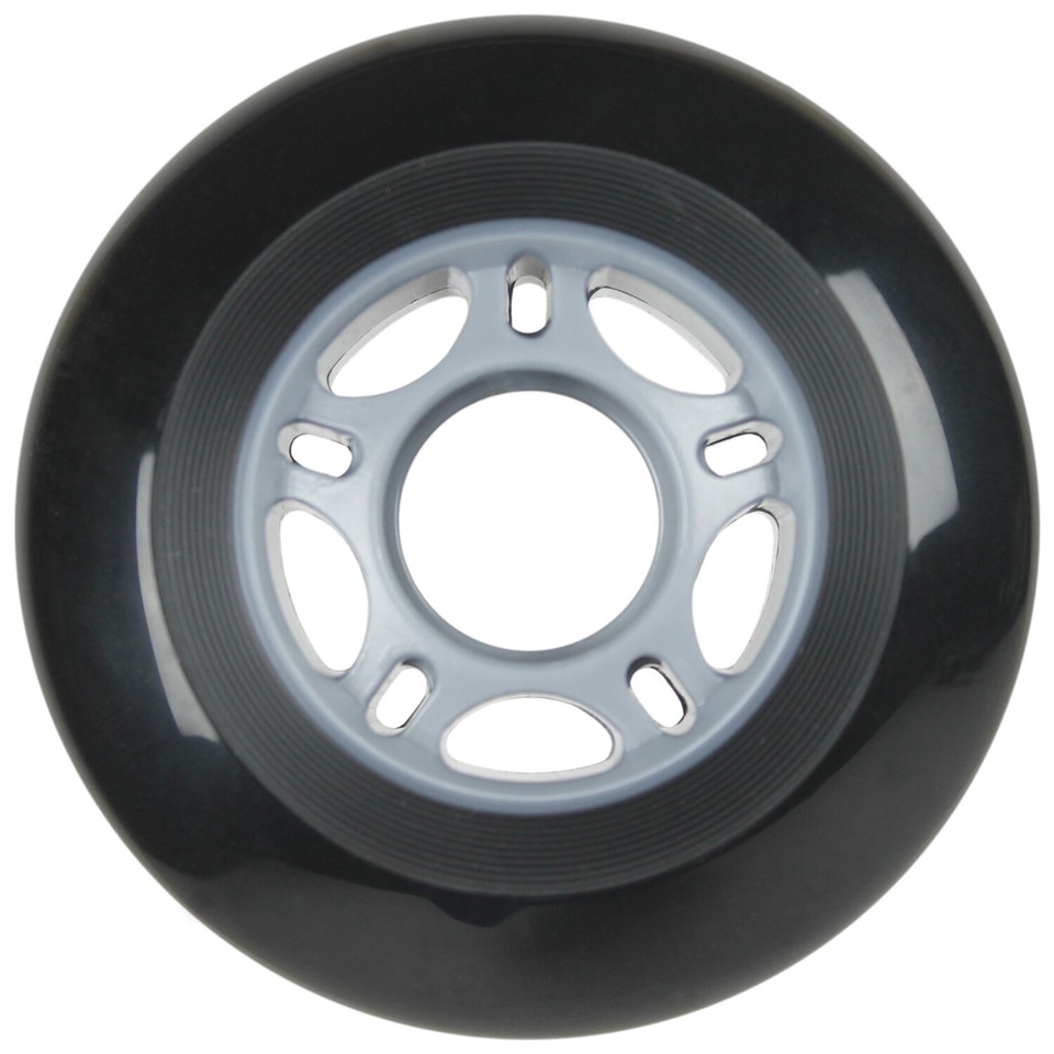 Inline Skate Wheels HILO SET 72mm 80mm 82A Black Outdoor Hockey Abec 9