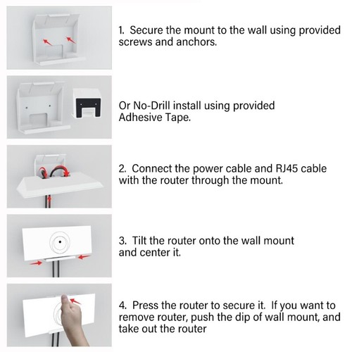 Wall Mounted Shelf Saving Space Storage Rack Router Tray for Star Link Gen3 - Afbeelding 2 van 8