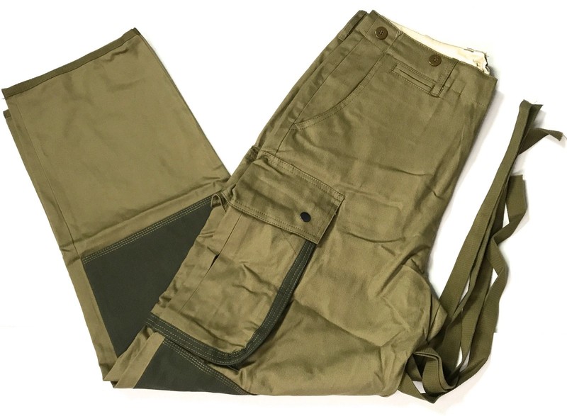 WWII US AIRBORNE PARATROOPER M42 REINFORCED JUMP TROUSERS-LARGE