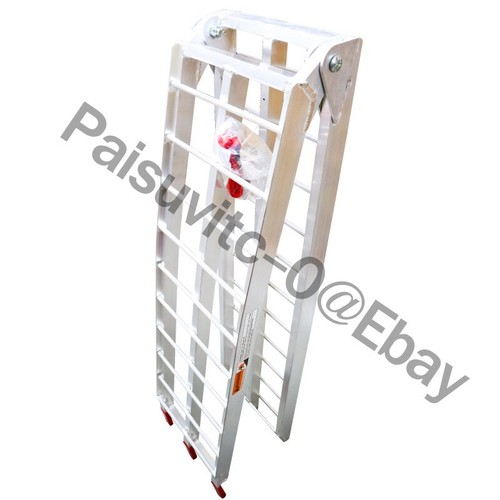 (1x) ATV UTV Motorcycle Lawn Mower Aluminum Folding Loading Ramp Truck Trailer - Picture 3 of 6