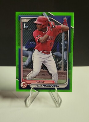 2024 Bowman - Prospects Neon Green Border #BP-121 Felix Morrobel 327/399 (RC)