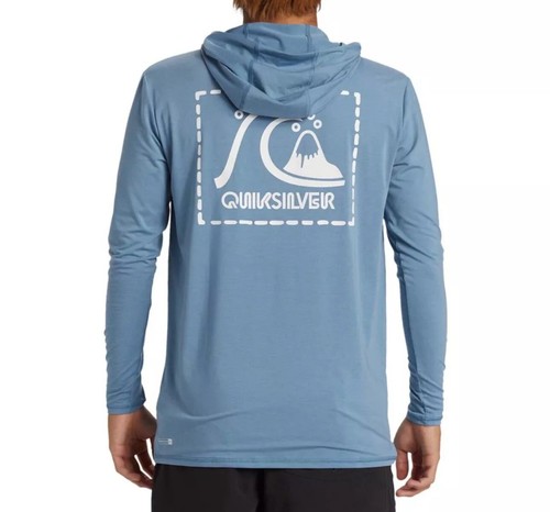 Quiksilver DNA Hooded Surf Tee 50+ UPF Protection Medium - Blue Shadow - NEW - Picture 12 of 12