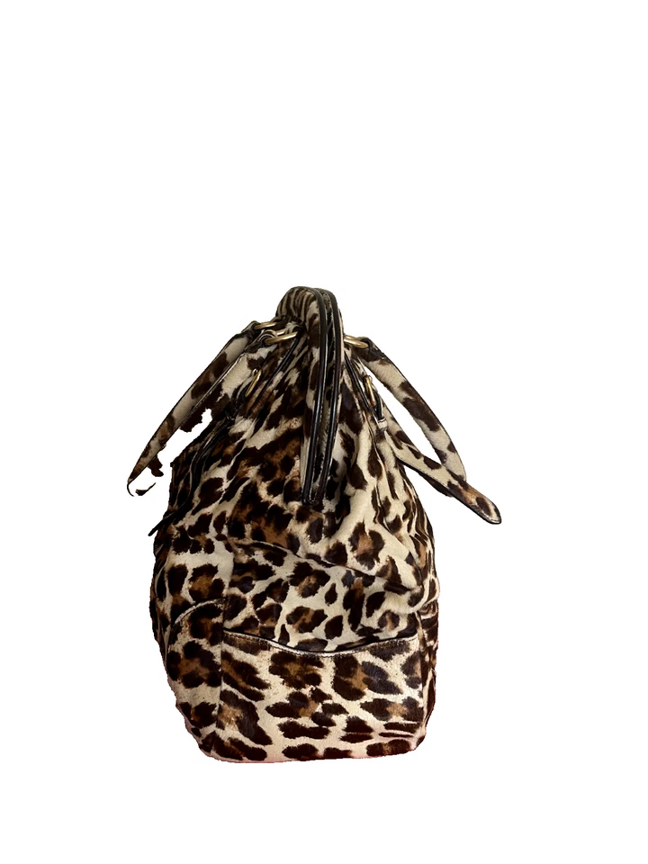 Auténtico bolso de hombro Prada Cavallino Bauletto - pelo de pony de leopardo - herrajes dorados Foto 3 de 4