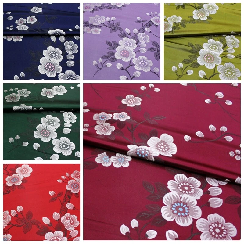 Embroidered Flower Fabric Jacquard Satin Brocade DIY Dress Sold By Meter - Image 4 of 4