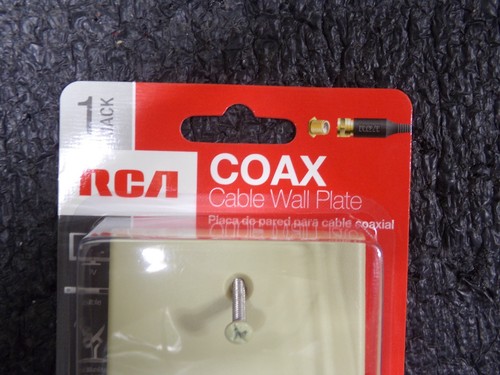 Lot of (2) RCA Coax Cable Wall Plate, Beige, VH62R. (HH) - Picture 3 of 4