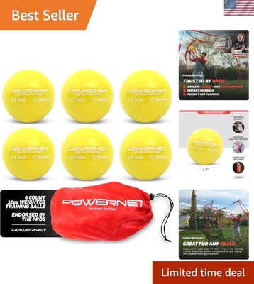 6-Pack Weighted Baseballs for Youth & Adult Training - Improve Hitting Power