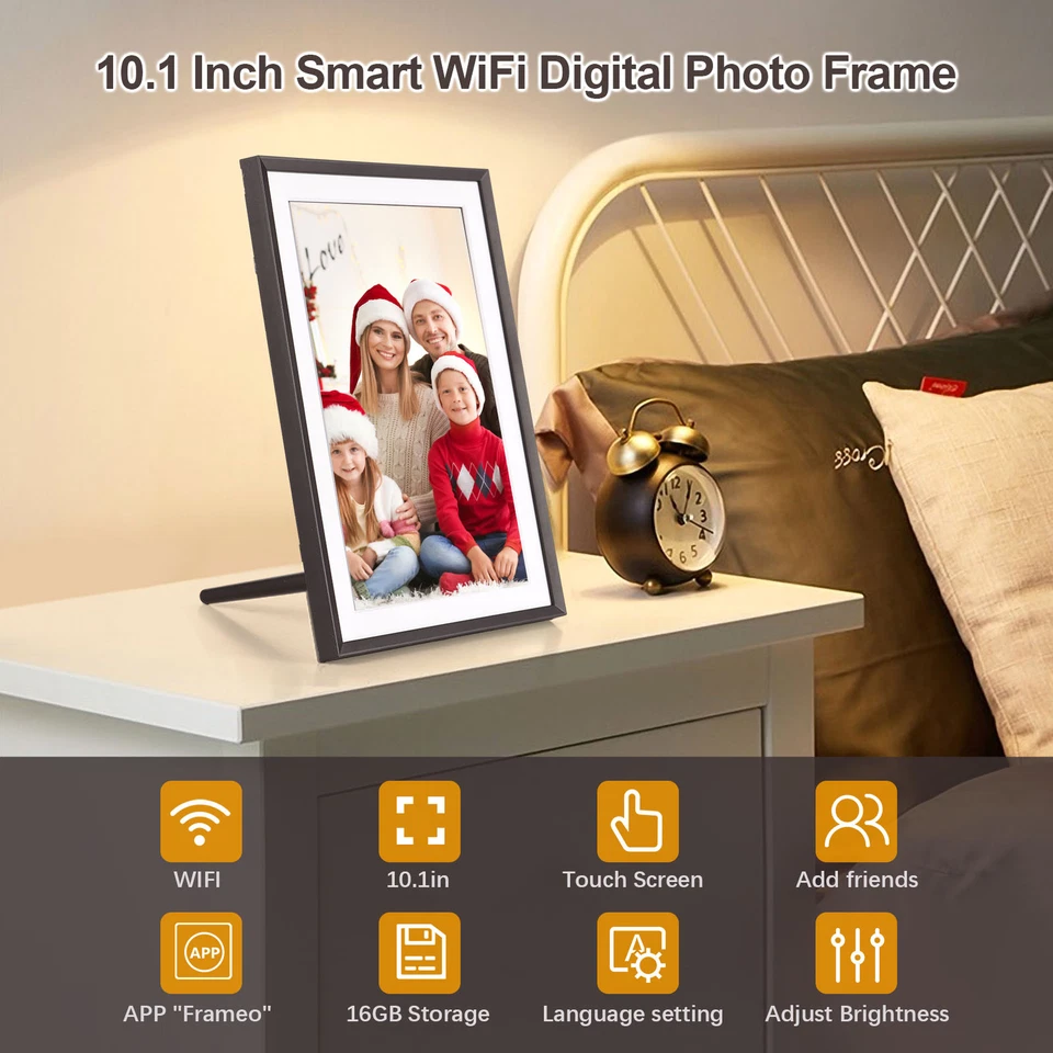 10.1-Inch Digital Photo Frame Cloud Digital Picture Frame F5T9 - Image 4 of 4