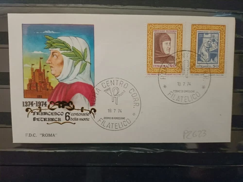 1974 BU ITALY REPUBLIC 6^ CENTENARY DEATH FRANCESCO PETRARCH (P2623)