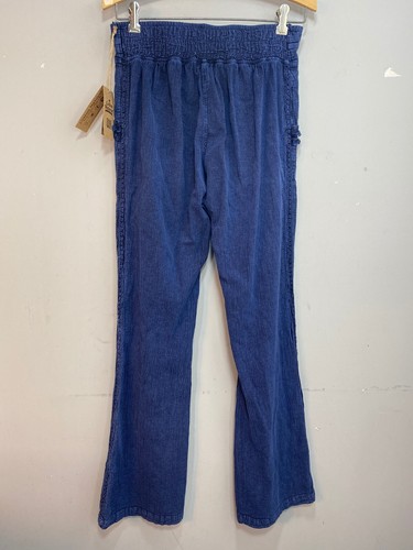 Cotton Natural Bali Blue Pants Size L Large Natural Organic Pima Cotton NWT - Picture 7 of 8