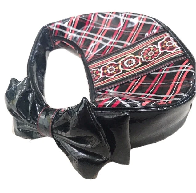 Vera Bradley Volantes 'All My Love' Rojo Negro Floral Cuadros con Arco Bolso Hobo Bolso Foto 4 de 4