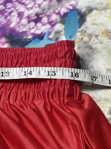 EVERLAST SATIN BOXING SHORTs ELASTIC WAIST Size L Red Shiny - Picture 5 of 7
