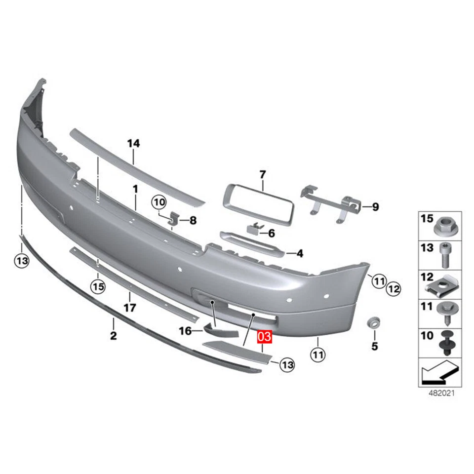 Chrome Front Bumper Moulding Trim for 2013-2016 Rolls-Royce Phantom Foto 3 de 4