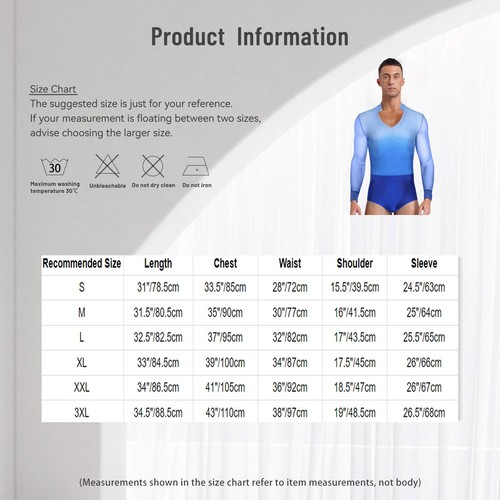 Mens Glitter Latin Ballroom Samba Dance Outfit Long Sleeve Bodysuit Nightclub - Picture 35 of 87