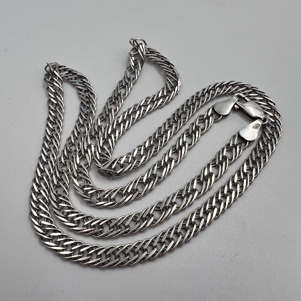Bracelet double chaine avec perles argent et médaille étoile
