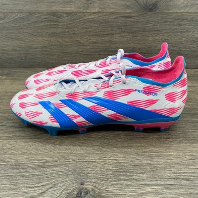 Adidas Predator Soccer Cleats White Pink Blue HybridFeel Men's