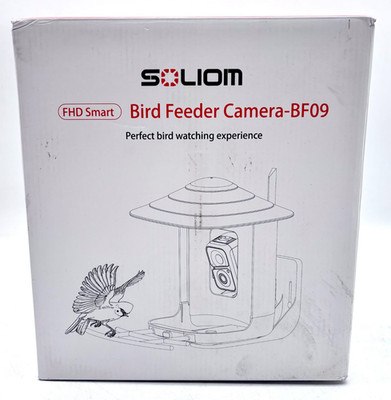 NEW Soliom Smart Bird Feeder Camera IP65 Weatherproof Model BF09