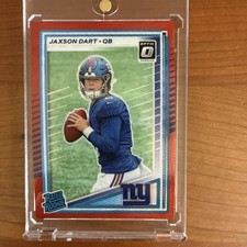 2025  Donruss - Rated Rookie Jaxson Dart #400 Optic Preview Red Wave Prizm (RC)