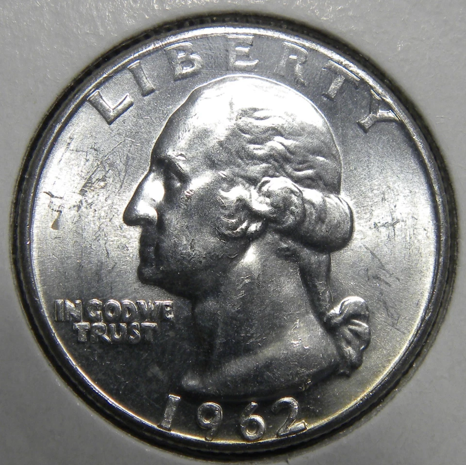 1962-P WASHINGTON SILVER QUARTERS 90% SILVER LOT OF 5-90% SILVER BU COINS - Image 4 of 4