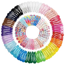 50Pcs Snap Hair Clips Candy Color Glossy 2 Inches No Slip Metal Hair Pins Clips