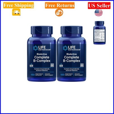 BioActive Complete B-Complex 150 Veg Caps Pack of 2, Vegetarian, Non-GMO