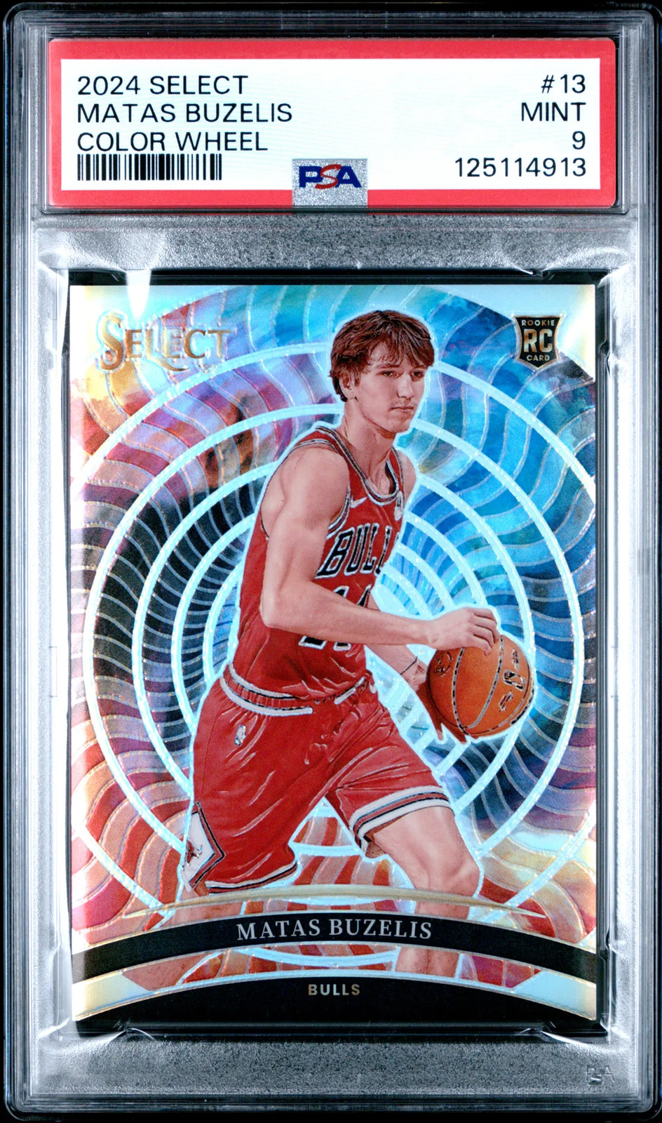 2024 Panini Select Matas Buzelis Color Wheel #13 PSA 9 SP RC Case Hit Rookie