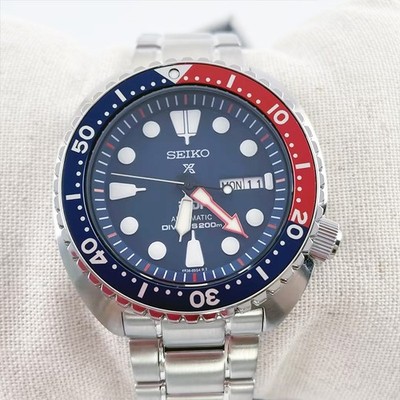 【希少】セイコー　自動巻　SRPE99K1 PADI 箱付　ブルー　デイデイト Seiko Prospex Sea PADI Men's Red Blue Dial Automatic SRPE99 Watch