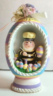 Kurt S. Adler Happy Easter Coloring Eggs Figurine Hershey's Collectible 2002