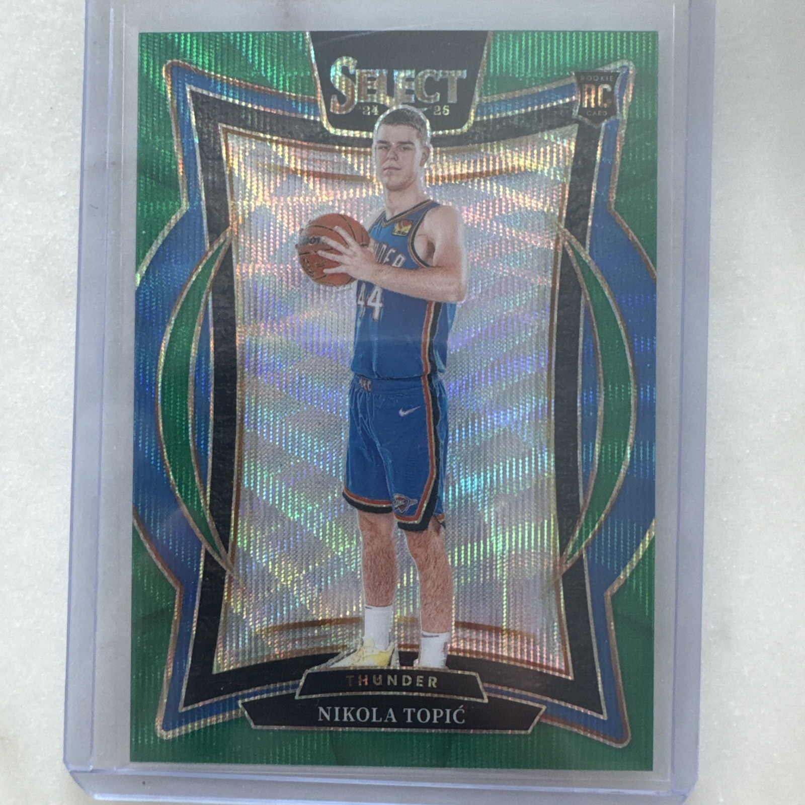 2024-25 Panini Select - Concourse Nikola Topic #89 Green Wave Prizm 01/50 (RC)