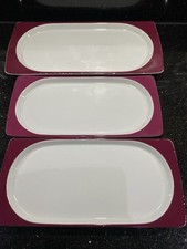3 Thomas Germany Oblong Serving Plates 32cm and 36cm In Length Good Condition