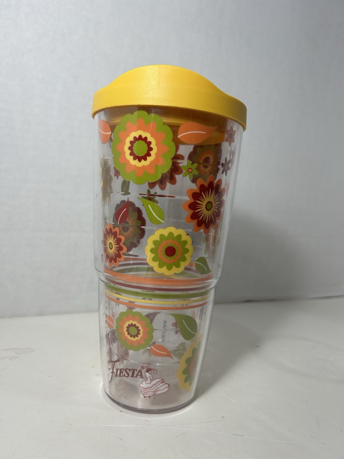 Fiesta Tervis Tumbler 24oz Sunny Flowers With Lid Approximat