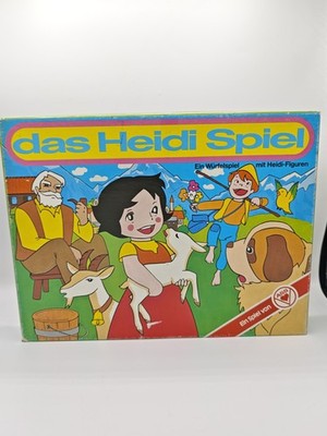 HEIDI Anime BRETT SPIEL Karte WÜRFEL Figur Taurus FILM Ass OVP Box Alt 70 80