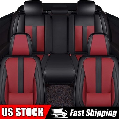 For 2007-2023 Jeep Wrangler JK JL Leather Seat Covers Protector 5-Sits Full Set
